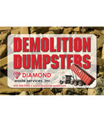 Demolition Dumpster Rental Service Card